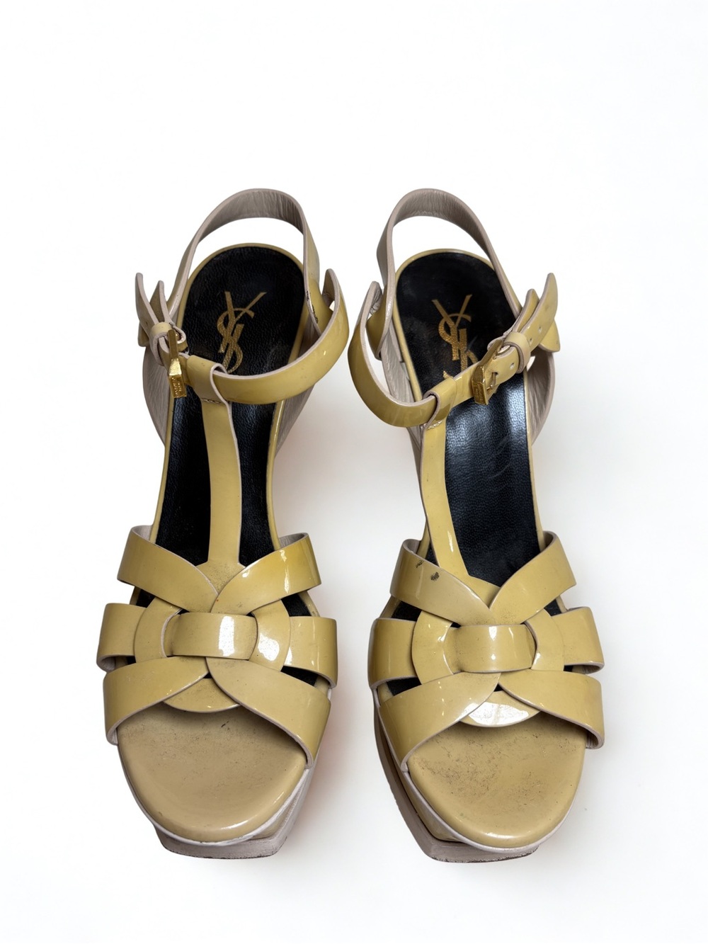 Saint Laurent Tribute Patent Leather Platform Sandals - Picture 2 of 5
